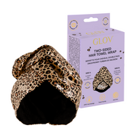 GLOV Dwustronny turban do włosów z mikrofibry i wegańskiej satyny, szybkie suszenie, anti-frizz –
