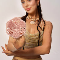 2-in-1 disc with handle for body washing and massage FOAM SCULPT PAD –