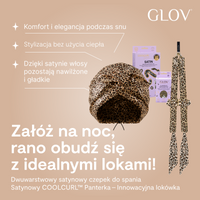 Dwuwarstwowy satynowy czepek do spania Panterka –