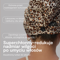 GLOV Dwustronny turban do włosów z mikrofibry i wegańskiej satyny, szybkie suszenie, anti-frizz –