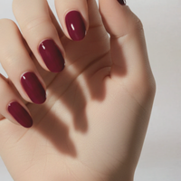 Classic Plum Noir polish – a deep wine-burgundy shade with a hint of ripe cherry – 