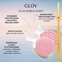 3w1 Silikonowa Myjka i Masażer do Ciała, Skóry głowy i pleców BUBBLE BURST – 