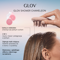 3-in-1 Silikon-Wasch- und Massagebürste für Körper und Kopfhaut SHOWER CHAMELEON – 